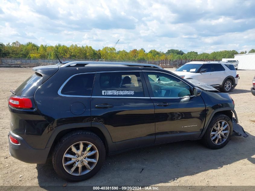 2014 Jeep Cherokee Limited VIN: 1C4PJMDS2EW193741 Lot: 40381590