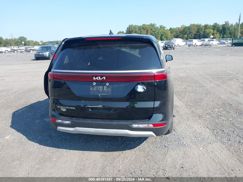 2022 Kia Carnival Mpv Lx Seat Package VIN: KNDNB4H34N6156892 Lot: 40381597