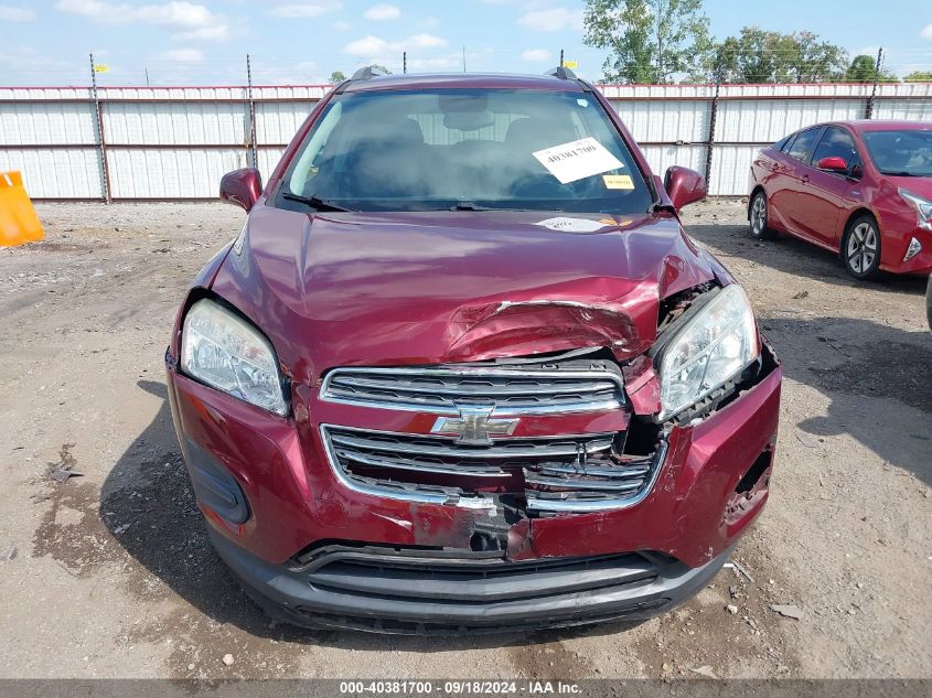 2016 Chevrolet Trax Lt VIN: 3GNCJLSB6GL172371 Lot: 40381700