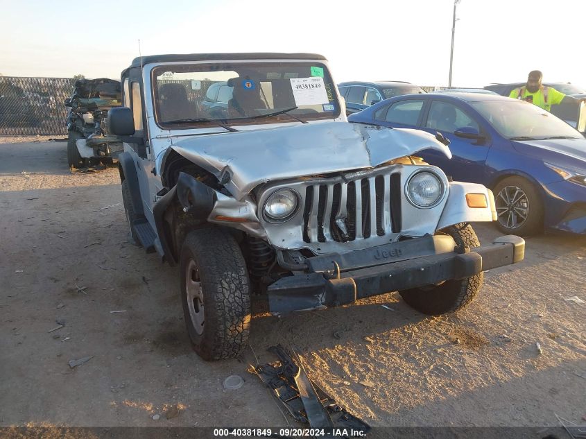 2003 Jeep Wrangler X VIN: 1J4FA39S63P351899 Lot: 40381849