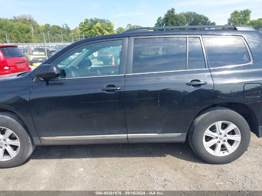 2013 Toyota Highlander Se V6 VIN: 5TDBK3EHXDS204567 Lot: 40381876