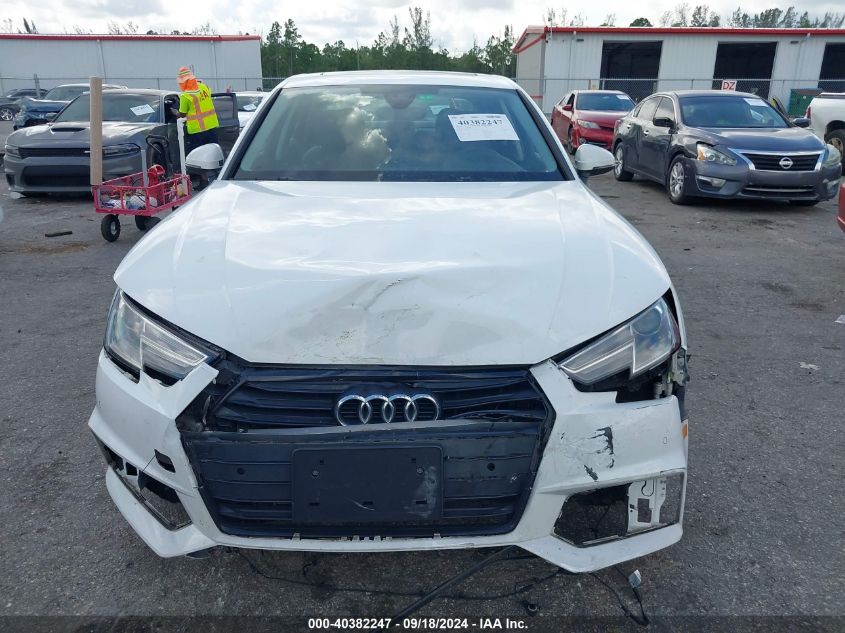 2019 Audi A4 40 Premium/40 Titanium Premium VIN: WAUGMAF41KN015337 Lot: 40382247