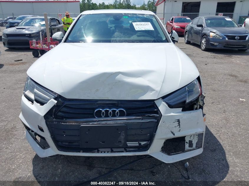 2019 Audi A4 40 Premium/40 Titanium Premium VIN: WAUGMAF41KN015337 Lot: 40382247