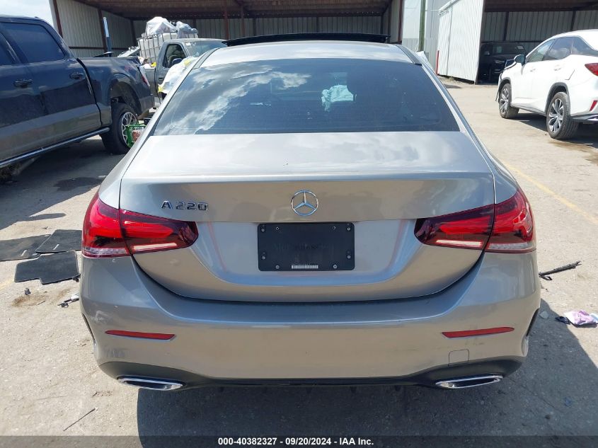 2020 Mercedes-Benz A 220 VIN: WDD3G4EB5LW036512 Lot: 40382327