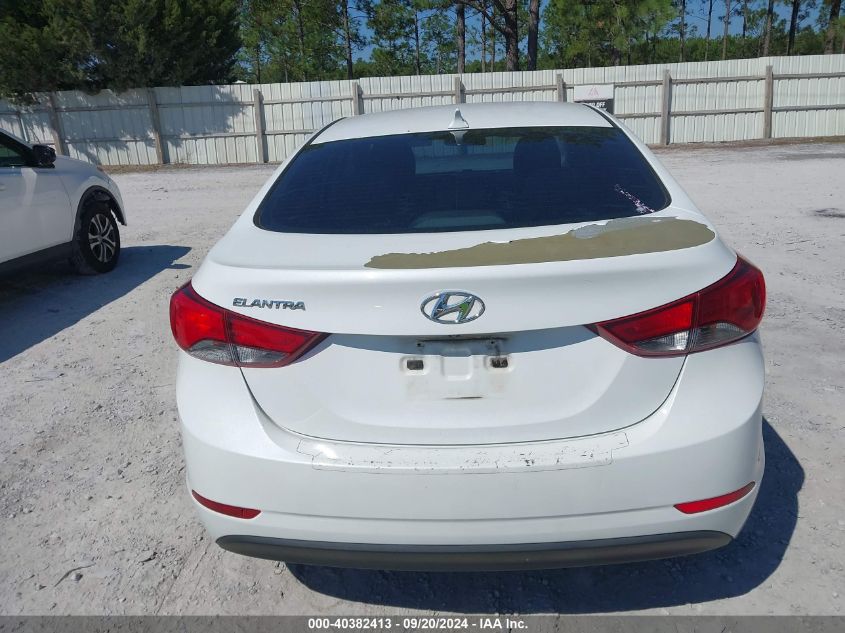 2015 Hyundai Elantra Se VIN: 5NPDH4AEXFH638439 Lot: 40382413