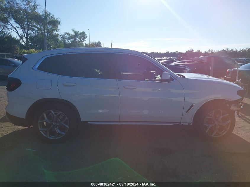 2022 BMW X3 Sdrive30I VIN: 5UX43DP09N9M03515 Lot: 40382421