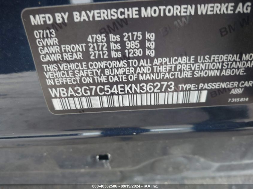 WBA3G7C54EKN36273 2014 BMW 328I xDrive