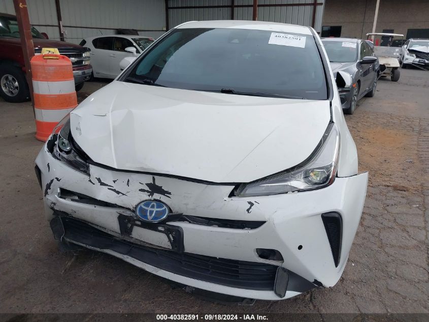 2019 Toyota Prius Le VIN: JTDKARFU7K3080077 Lot: 40382591