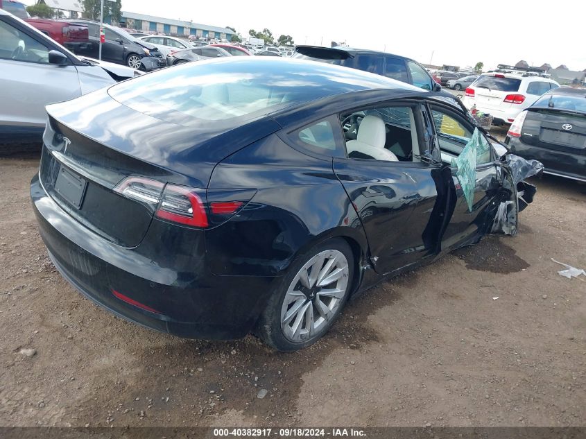 VIN 5YJ3E1EA1NF360103 2022 Tesla Model 3 no.4