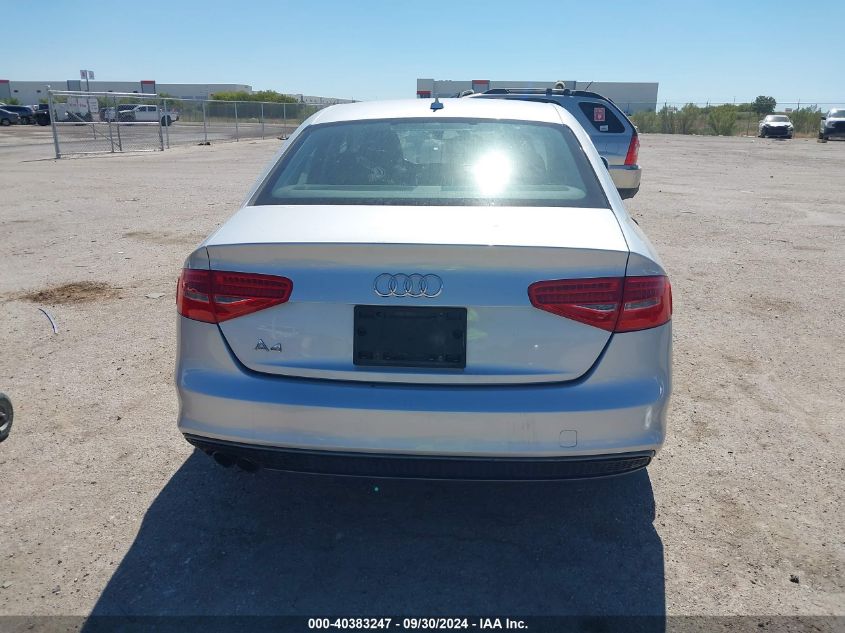 2014 Audi A4 Premium VIN: WAUAFAFL0EN041374 Lot: 40383247