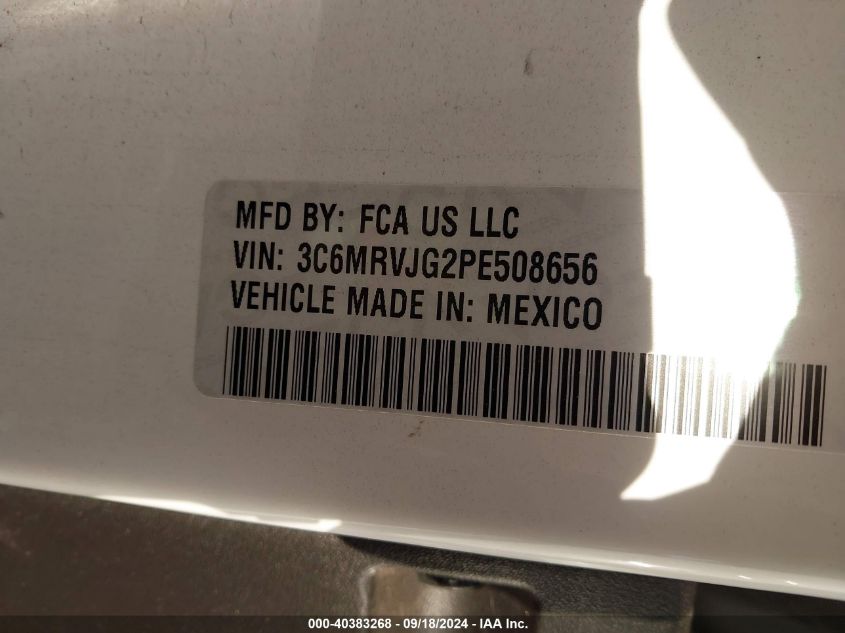 2023 Ram Promaster 3500 3500 High VIN: 3C6MRVJG2PE508656 Lot: 40383268