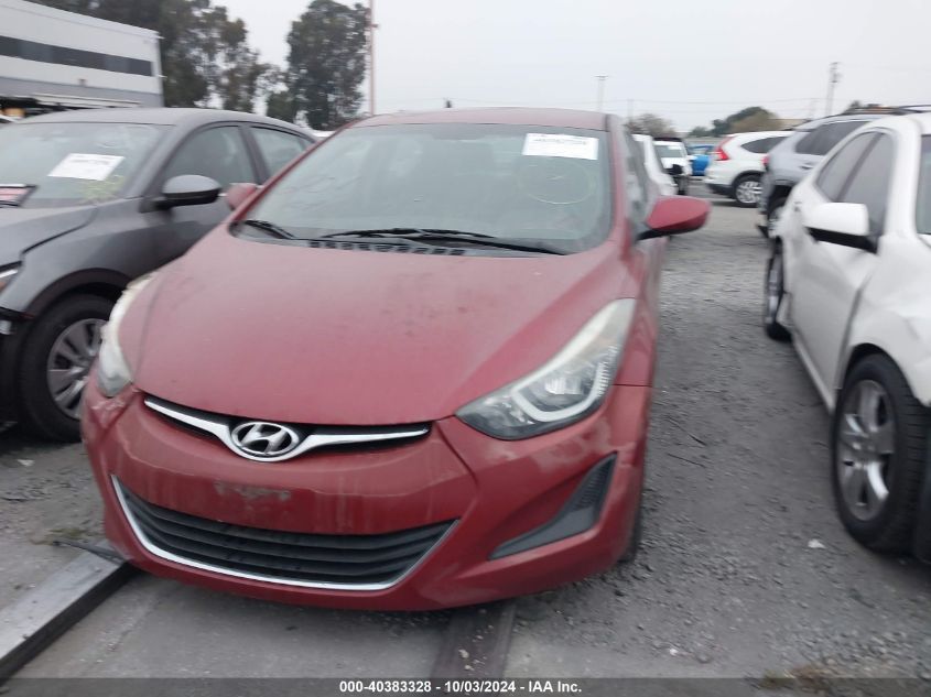 2015 Hyundai Elantra Se VIN: 5NPDH4AE6FH566199 Lot: 40383328