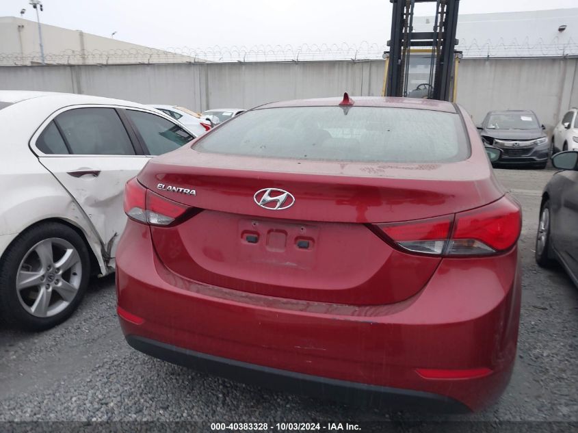 2015 Hyundai Elantra Se VIN: 5NPDH4AE6FH566199 Lot: 40383328