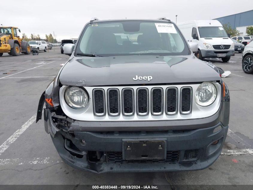 2017 Jeep Renegade Limited Fwd VIN: ZACCJADB2HPE90765 Lot: 40383448