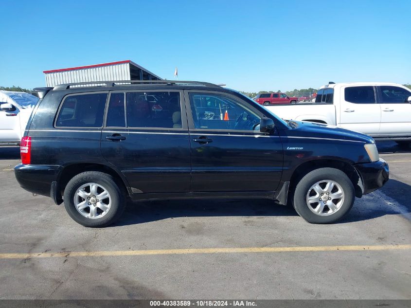 2003 Toyota Highlander Limited V6 VIN: JTEHF21A030132857 Lot: 40383589