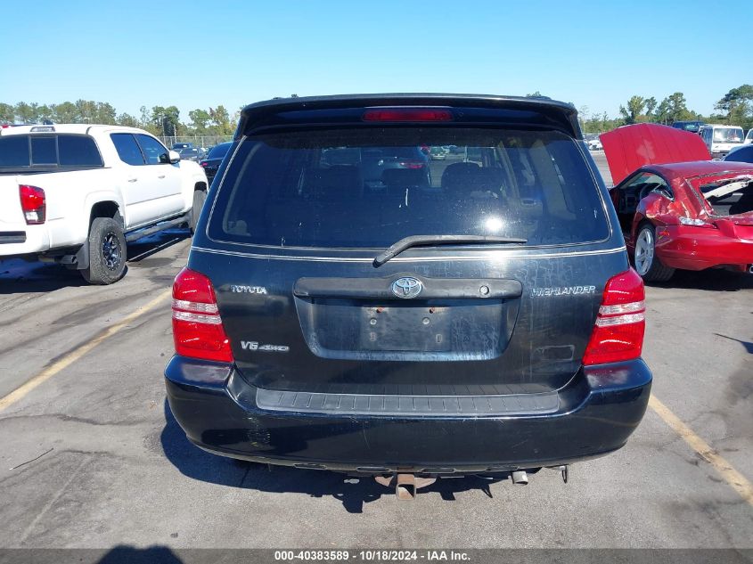 2003 Toyota Highlander Limited V6 VIN: JTEHF21A030132857 Lot: 40383589