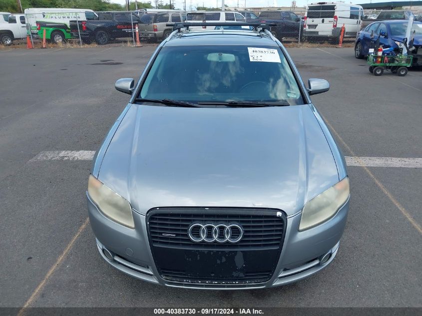 2007 Audi A4 2.0T Avant VIN: WAUKF78E97A065835 Lot: 40383730