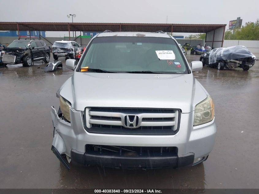 2006 Honda Pilot Ex VIN: 5FNYF185X6B000296 Lot: 40383840