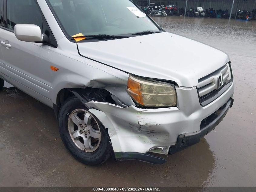 2006 Honda Pilot Ex VIN: 5FNYF185X6B000296 Lot: 40383840