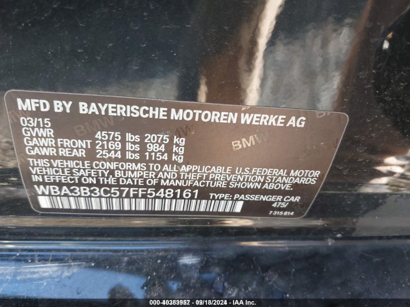 WBA3B3C57FF548161 2015 BMW 328I xDrive