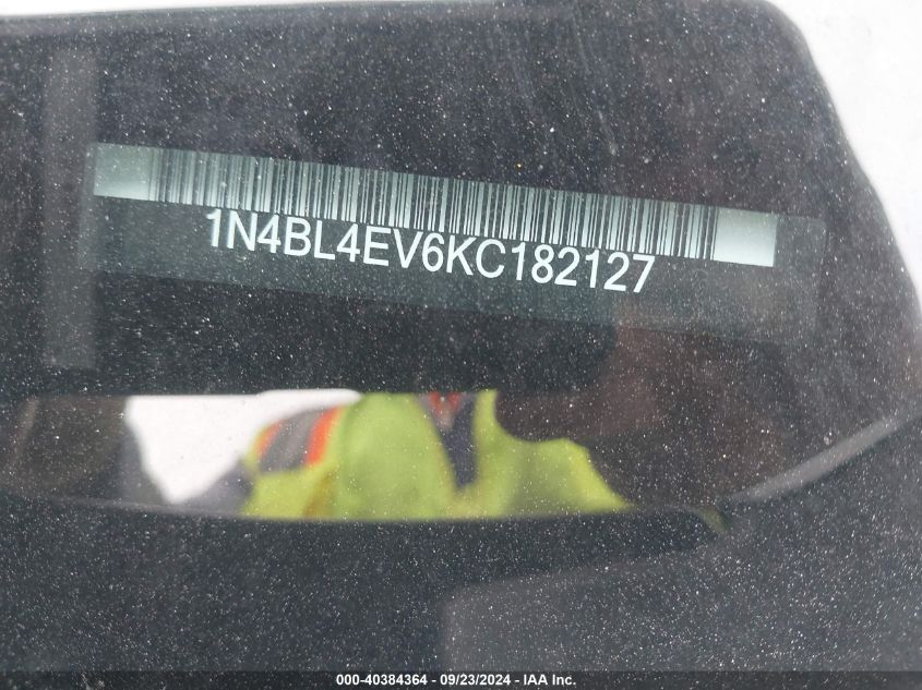 2019 Nissan Altima 2.5 Sl VIN: 1N4BL4EV6KC182127 Lot: 40384364