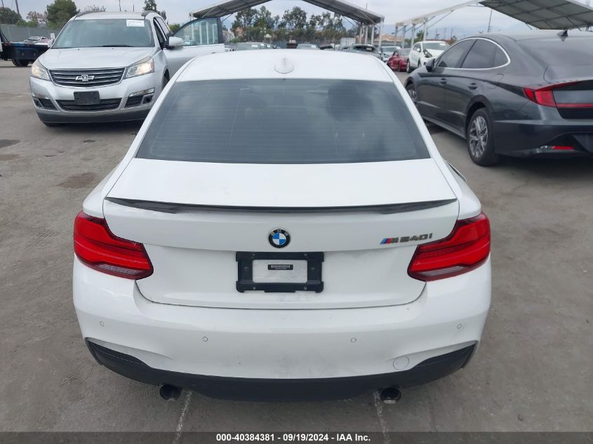 2018 BMW M240I VIN: WBA2J5C51JVC07480 Lot: 40384381