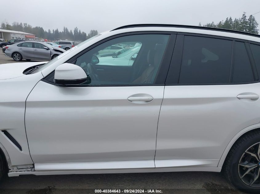 2022 BMW X3 XDRIVE30I - 5UX53DP06N9N25401