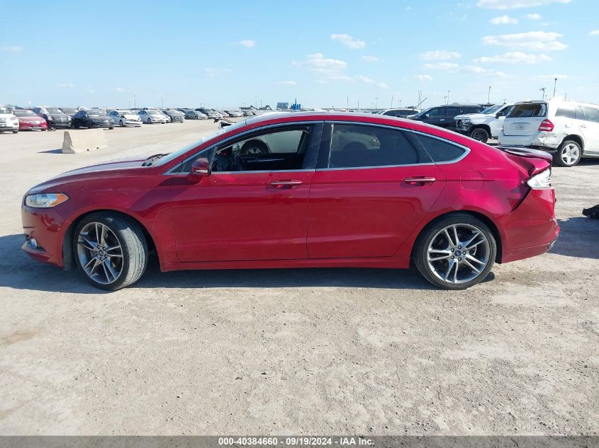 2013 Ford Fusion Titanium VIN: 3FA6P0K96DR141457 Lot: 40384660