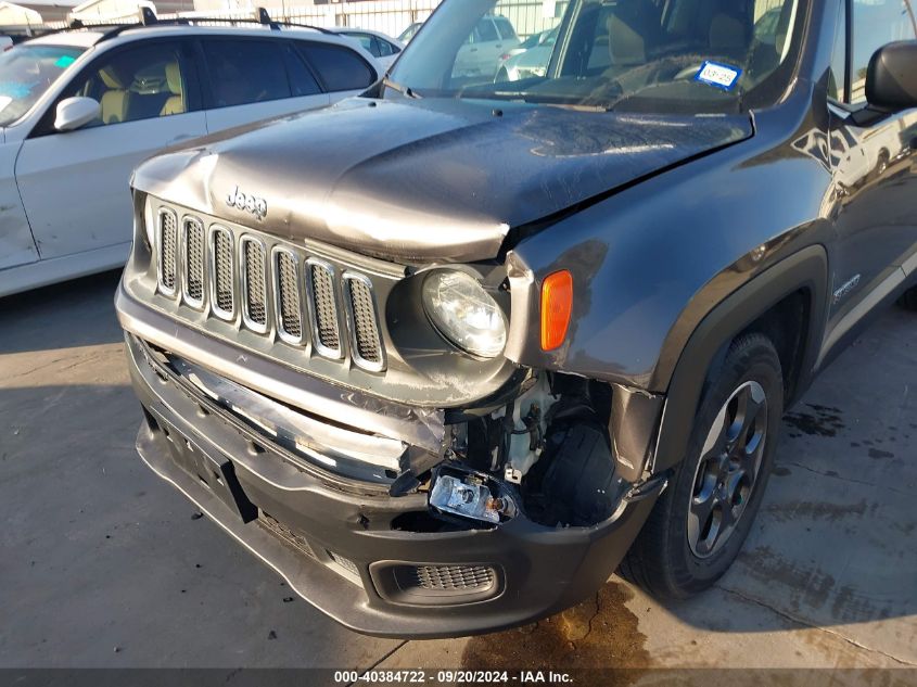 2017 Jeep Renegade Sport Fwd VIN: ZACCJAAB9HPF42218 Lot: 40384722