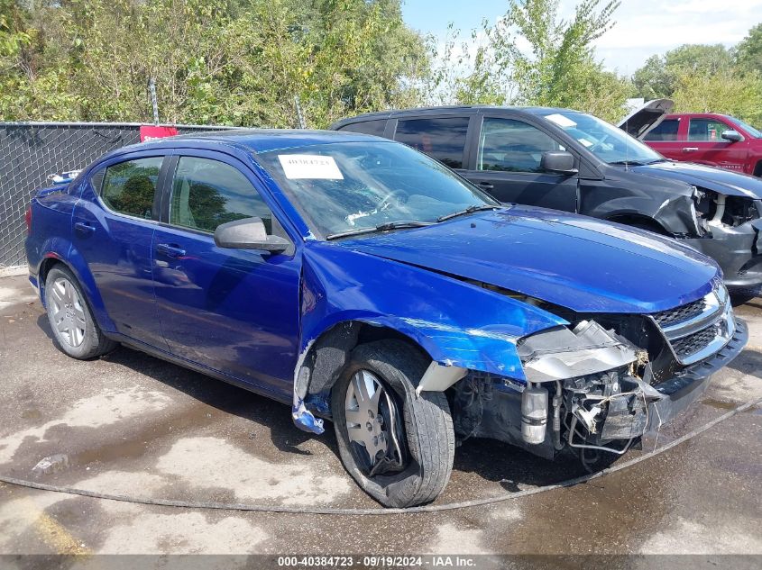 1C3CDZAB7DN540335 2013 Dodge Avenger Se