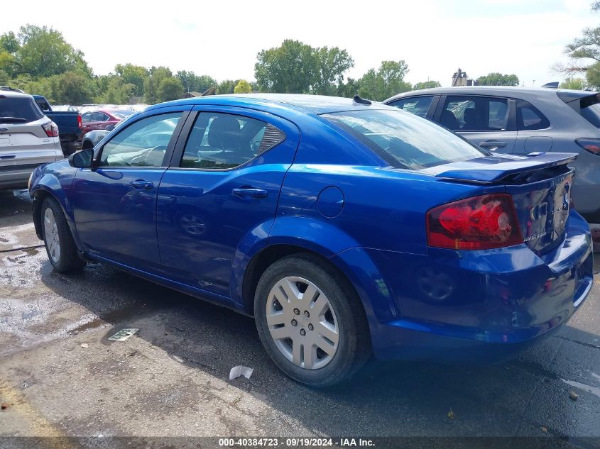 1C3CDZAB7DN540335 2013 Dodge Avenger Se