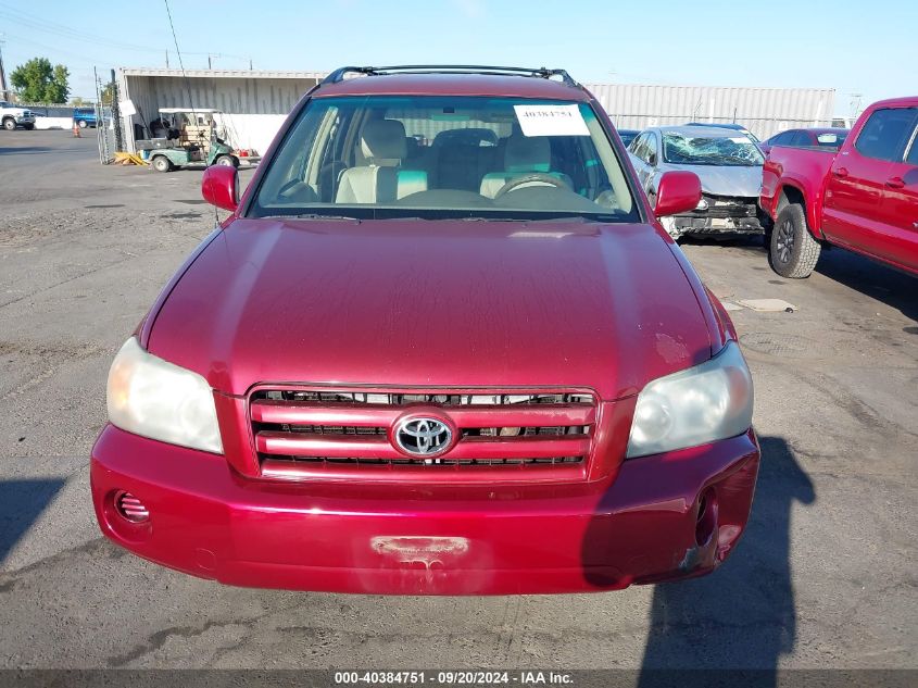 2007 Toyota Highlander V6 VIN: JTEEP21A070202783 Lot: 40384751