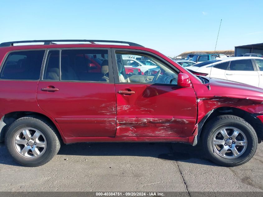 2007 Toyota Highlander V6 VIN: JTEEP21A070202783 Lot: 40384751