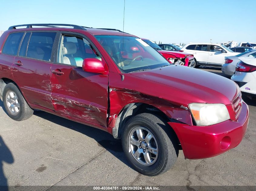 2007 Toyota Highlander V6 VIN: JTEEP21A070202783 Lot: 40384751