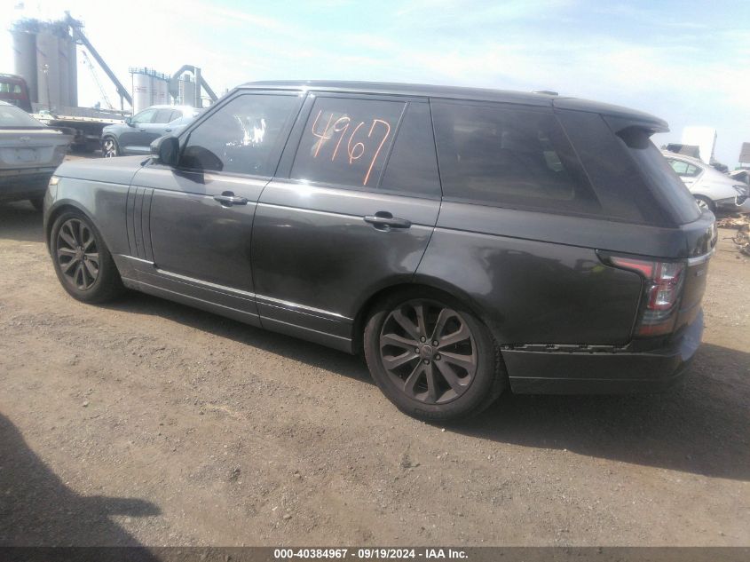 2014 Land Rover Range Rover 5.0L V8 Supercharged/5.0L V8 Supercharged Ebony Edition VIN: SALGS2EF9EA133688 Lot: 40384967