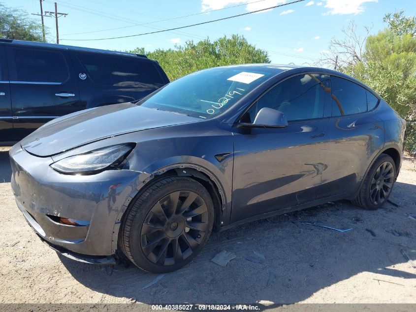 2021 Tesla Model Y Long Range Dual Motor All-Wheel Drive VIN: 5YJYGDEE9MF062191 Lot: 40385027