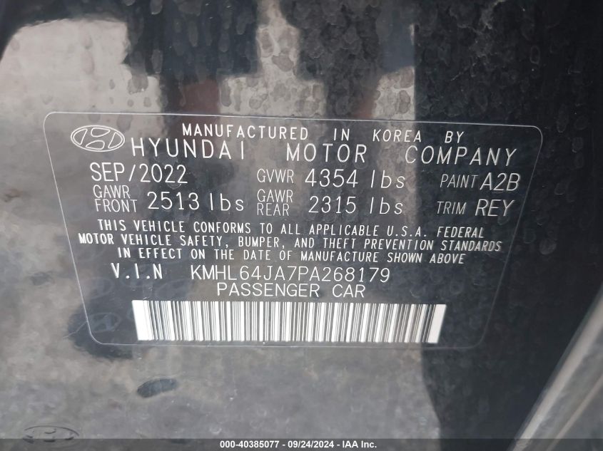 KMHL64JA7PA268179 2023 Hyundai Sonata Sel