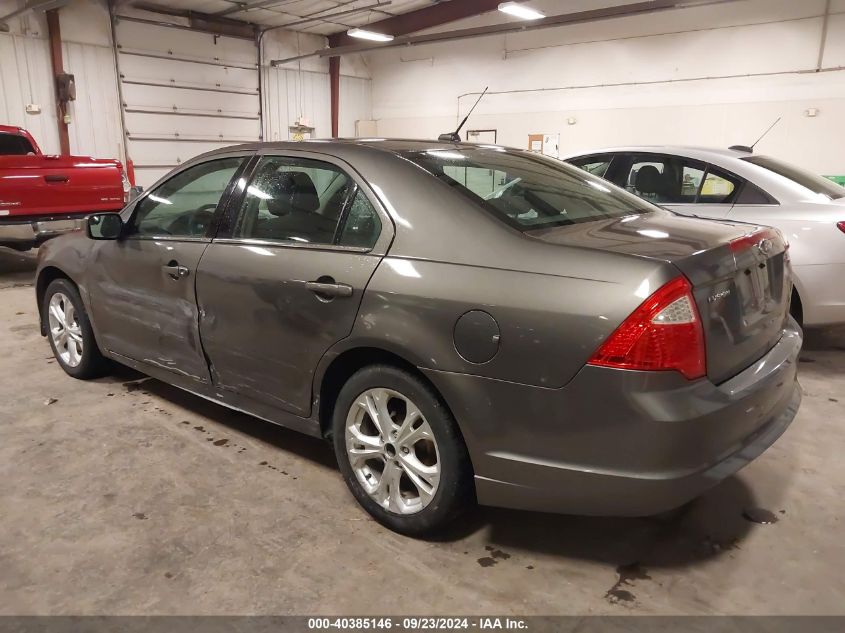 2012 Ford Fusion Se VIN: 3FAHP0HAXCR247225 Lot: 40385146