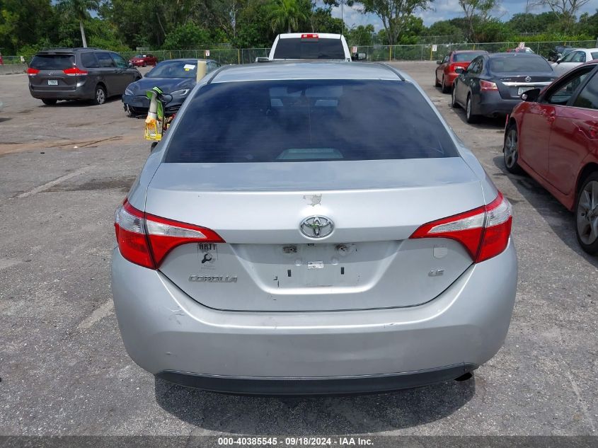 2015 Toyota Corolla Le VIN: 5YFBURHEXFP214879 Lot: 40385545