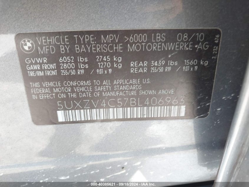 5UXZV4C57BL406963 2011 BMW X5 xDrive35I/xDrive35I Premium/xDrive35I Sport Activity