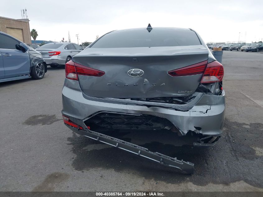 2019 Hyundai Elantra Limited VIN: 5NPD84LF0KH459939 Lot: 40385764