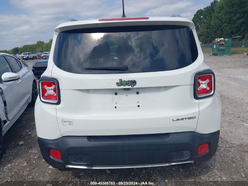 2016 Jeep Renegade Limited VIN: ZACCJADT7GPC65698 Lot: 40385783