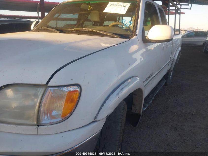 2000 Toyota Tundra Ltd V8 VIN: 5TBRT3816YS109562 Lot: 40385838