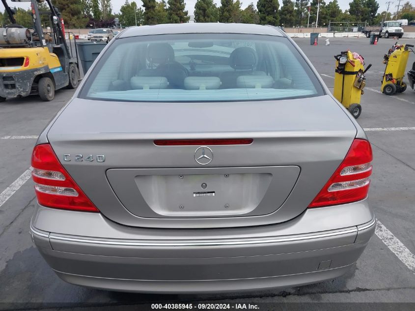 2004 Mercedes-Benz C 240 VIN: WDBRF61J94A552109 Lot: 40385945