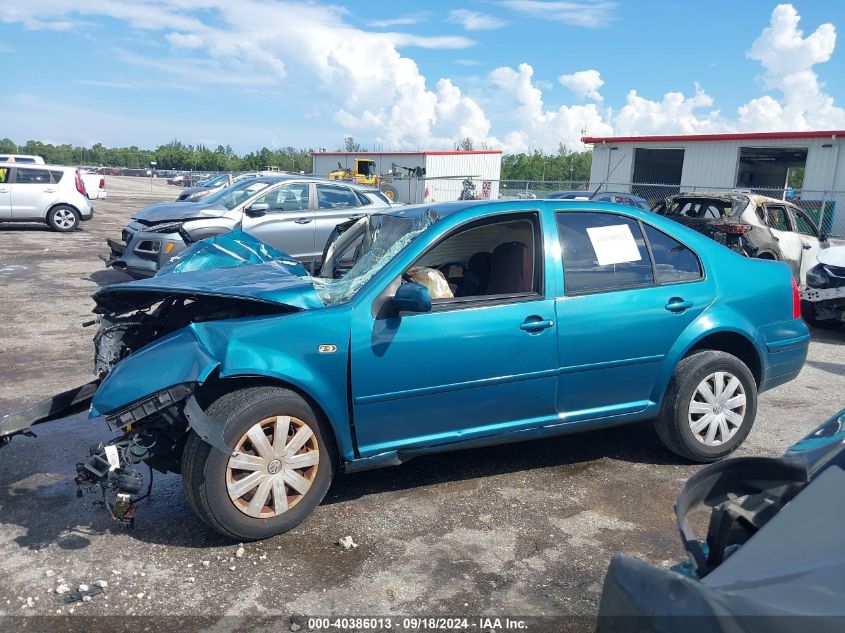 2001 Volkswagen Jetta Gls VIN: 3VWSB69M71M192525 Lot: 40386013