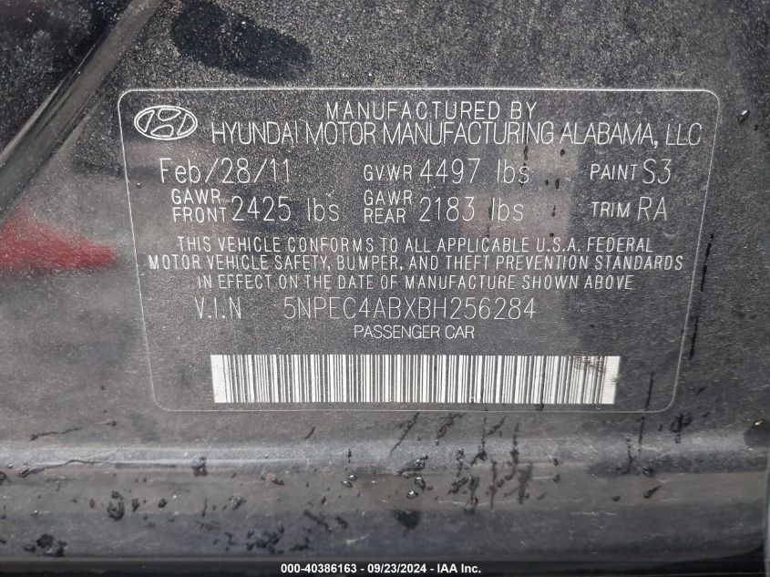 5NPEC4ABXBH256284 2011 Hyundai Sonata Limited 2.0T