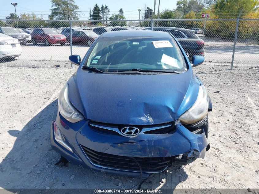 2015 Hyundai Elantra Se VIN: KMHDH4AE6FU392734 Lot: 40386714