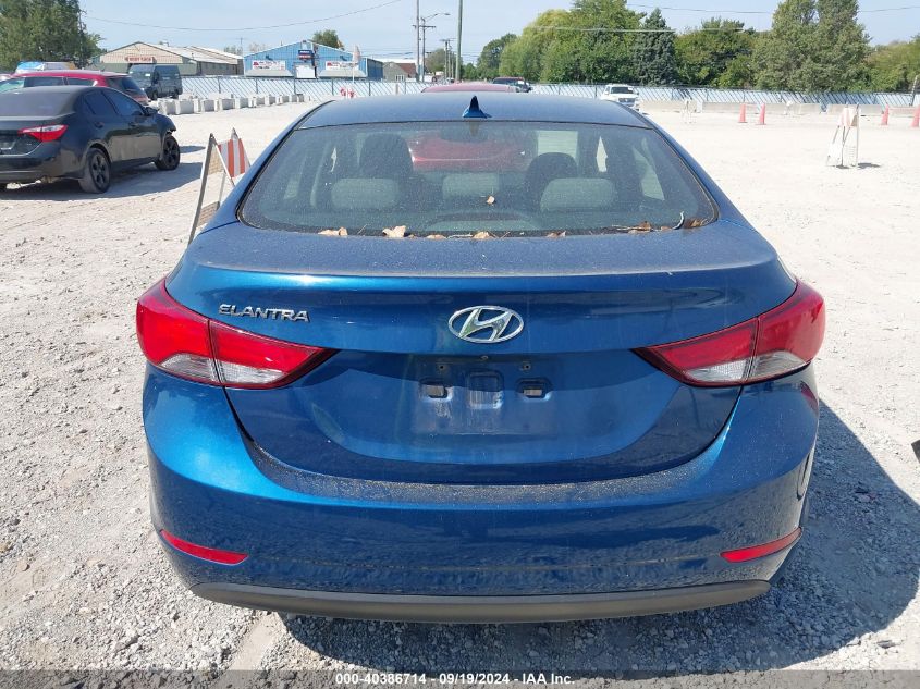 2015 Hyundai Elantra Se VIN: KMHDH4AE6FU392734 Lot: 40386714