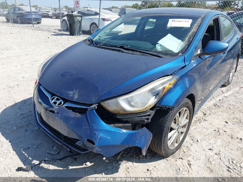 2015 Hyundai Elantra Se VIN: KMHDH4AE6FU392734 Lot: 40386714