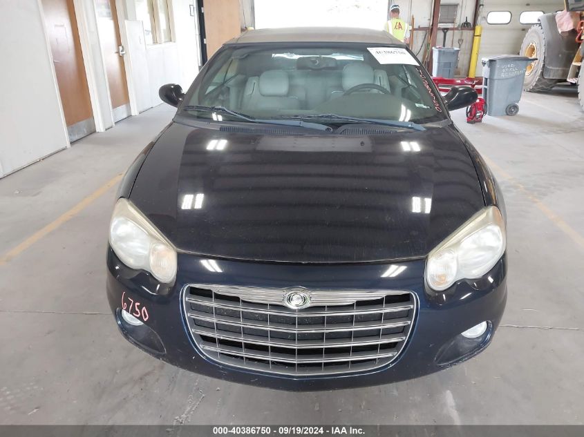 2004 Chrysler Sebring Limited VIN: 1C3EL65R34N398700 Lot: 40386750